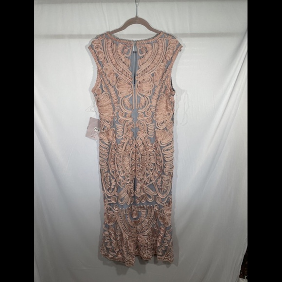 NEW JS Collections [ 12 ] Soutache‎ Mesh Midi Dress in Pink/Blue - Picture 10 of 12